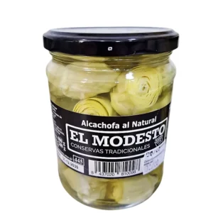 Tarro de cristal de alcachofas al natural 30/40 calidad extra El Modesto