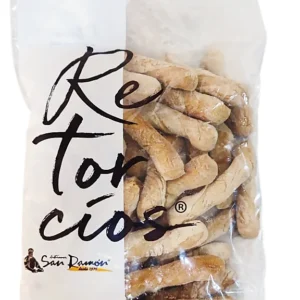 Bolsa gourmet transparente de Retorcidos cortos Artesanos San Ramón 180 g